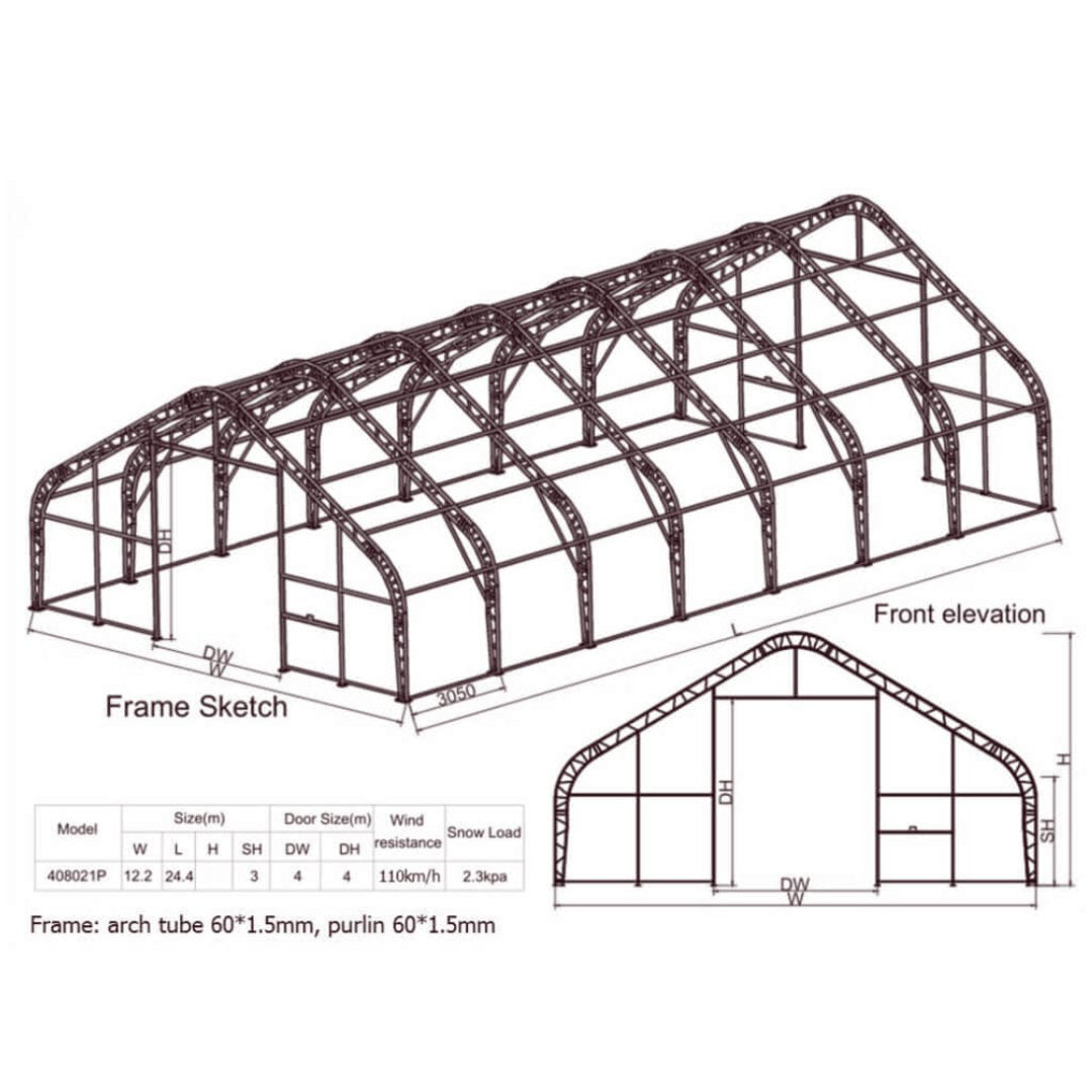 40ft Series Storage Shelters | Fabric Storage Buildings